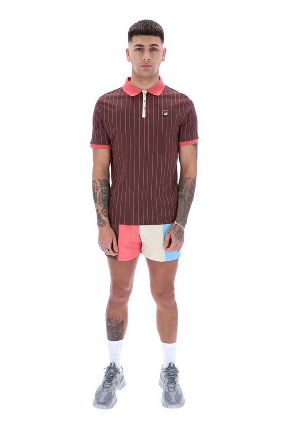 Fila Polokošeľa Panske Ruzove - Bb1 Borg Striped Vypredaj - Slovakia 92340-VWJN